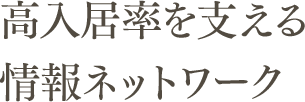 高入居率を支える情報ネットワーク